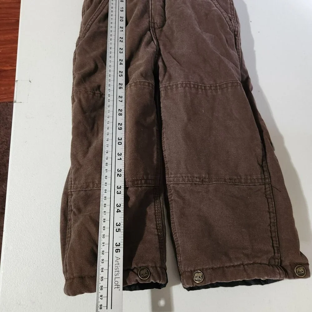 Berne Workwear 4T Brown Canvas Insulated Kids Overalls